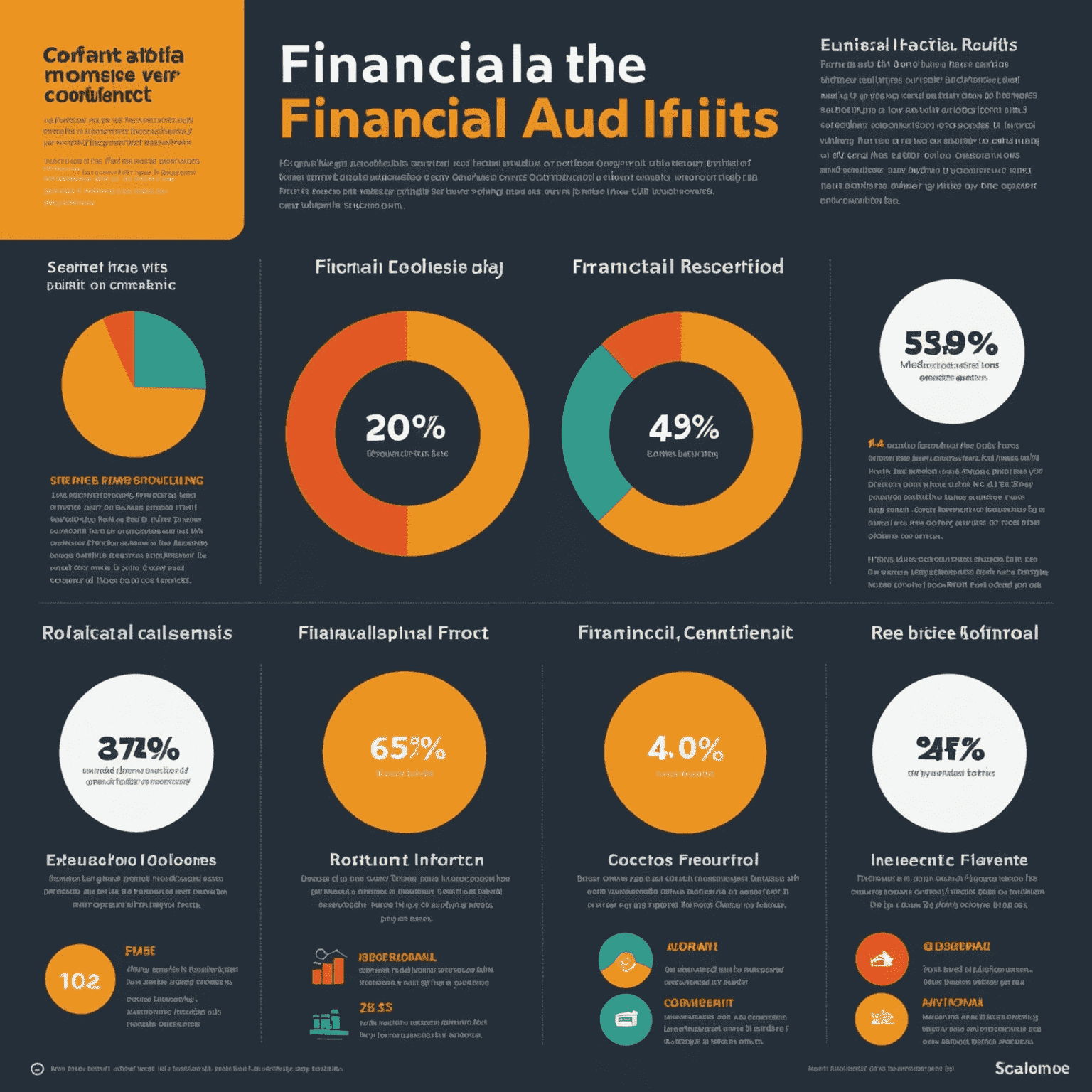 An infographic showing the benefits of financial audits, including improved credibility, better financial management, and increased investor confidence.